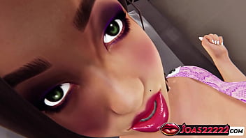 Animation featuring milf in stockings intense bed pussy fingering and g spot stimulation orgasm in honey select 2