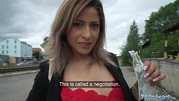 Public agent africa danger sit on a big fat cock for a fist full of euros