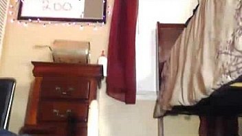 Babe with pierced nipples rides her dildo hard