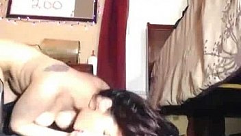 Babe with pierced nipples rides her dildo hard