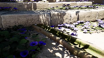 Rhythmic sex between lara and a huge statue that has awakened 3d game