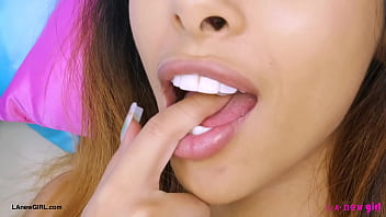 Runway ready brunette naked close up