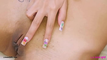 Runway ready brunette naked close up