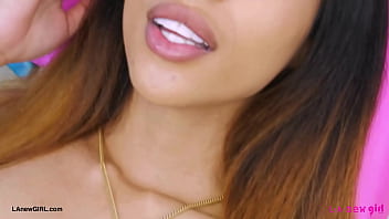 Runway ready brunette naked close up