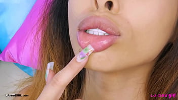 Runway ready brunette naked close up