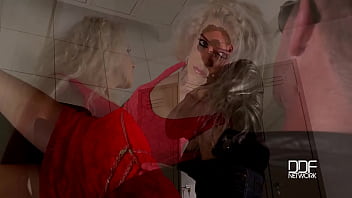 The locker rocker bound submissive blonde ass fucked