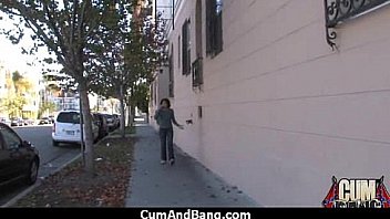 Black chick gets gangbanged by a group of white guys 3