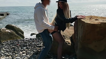 Cute girl likes sex in public places she suck and fuck on beach Cute girl likes sex in public places she suck and fuck on beach