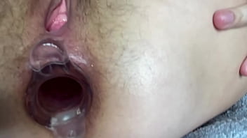 A beautiful mature stretching her asshole with a big anal plug it is very unpleasant but i want a huge hole because i love anal sex