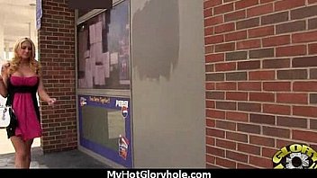 Pretty girl blowjob and facial at gloryhole 28