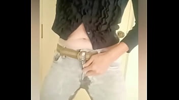 Warm and wet in my new jeans