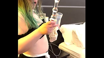 Maid joan day fucks both holes with dildo trailer