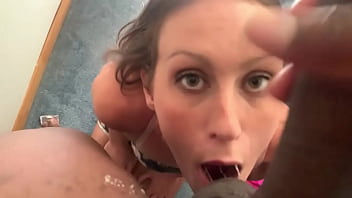 Vanessa hastings sucks balls for bbc facial