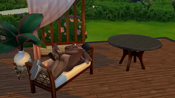 Мулатка с громадным пердаком соскучилась по ласке и отымела племянника