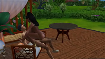 Мулатка с громадным пердаком соскучилась по ласке и отымела племянника