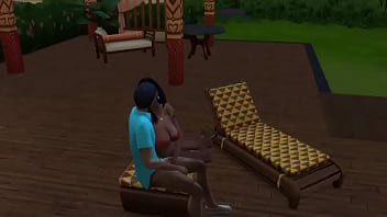 Мулатка с громадным пердаком соскучилась по ласке и отымела племянника