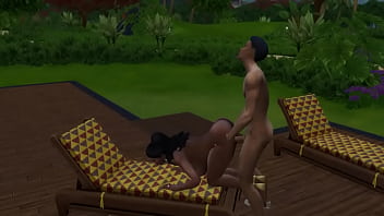 Мулатка с громадным пердаком соскучилась по ласке и отымела племянника