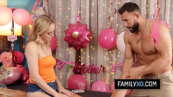 Busty stepmom have threesome with stepdaughter and her husband