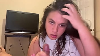 Stepsister give best oral and get cum all over her big natural tits Stepsister give best oral and get cum all over her big natural tits