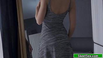 Brunette gets her tight ass stretched by masseur Brunette gets her tight ass stretched by masseur