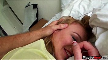 Blonde amateur lets her bf try her ass maci moore 1