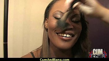 Real ebony babe getting hard core group making out 9