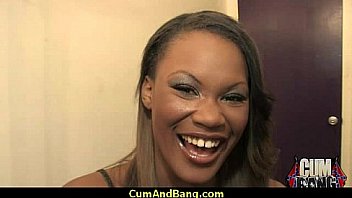 Real ebony babe getting hard core group making out 9