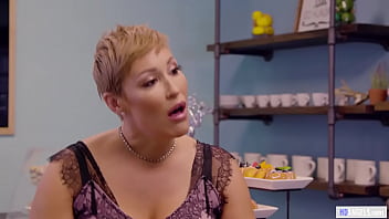 Naughty lesbian babe needs lessons from stepmom