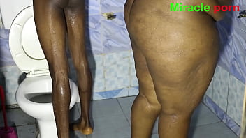 Our morning bathing ended up with doggystyle hardcore banging with ebony bbc and bbw