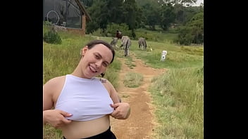 South african slut out in nature