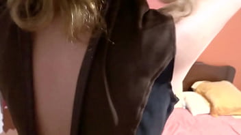 Stepmother in a meeting comes home undresses and asks me to masturbate