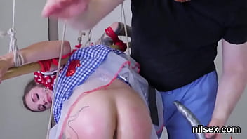 Silly whore gets her fuckholes spread and intensely drilled