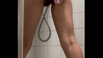 Petite arab shower masturbation
