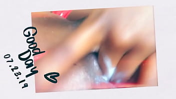 Fingering her black pussy