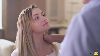 Old4k awesome sex of young blonde and her old lover ends with facial
