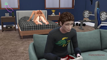 Teen horny couple has risky sex