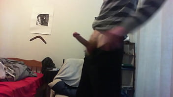 Large penis popping out