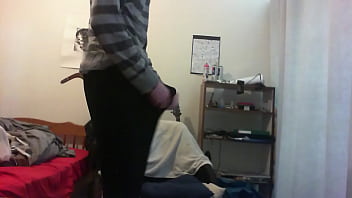 Large penis popping out