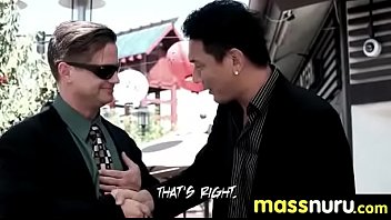 Busty teen gives nuru sex massage 12