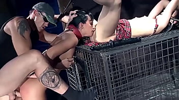 Micho lechter and madison lovely part 3 frank cruelly treats both slave merciless ass fucking perverted ass to mouth and suck his semen from his dick