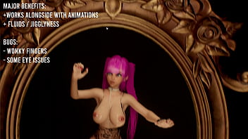 Big titty vtuber shows off new features