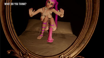 Big titty vtuber shows off new features