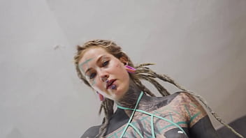 Heavily tattooed girl intense ass fucking