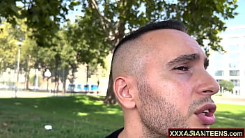 Perfect ass half japanese half brazilian hottie loves a big dick deep