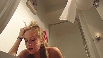 Beautiful girl vomit puke puking gagging and barf