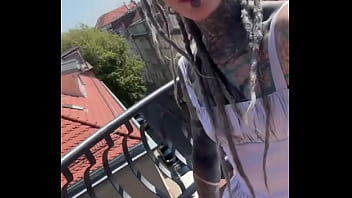 Posing next to the roof of this small town ️what’s your favorite view from up high #townviews #ontheroof #po