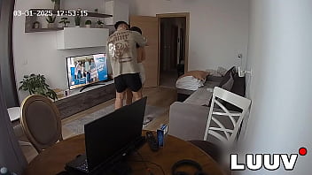 Luuv the first little argument of lovers on a home camera