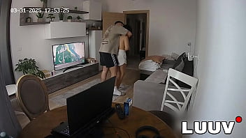 Luuv the first little argument of lovers on a home camera