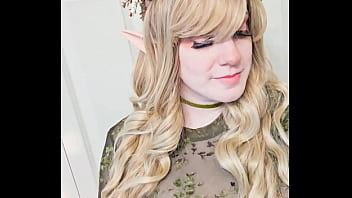 Kimmi the rimming elf does a deep cleaning of her human's asshole before swallowing a load of cum