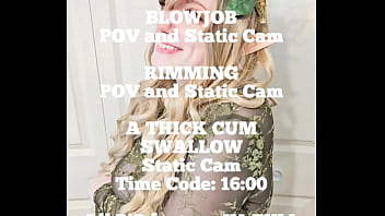 Kimmi the rimming elf does a deep cleaning of her human's asshole before swallowing a load of cum